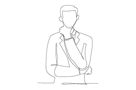 Premium Vector | Drawing of handsome business man keeping arms crossed ...