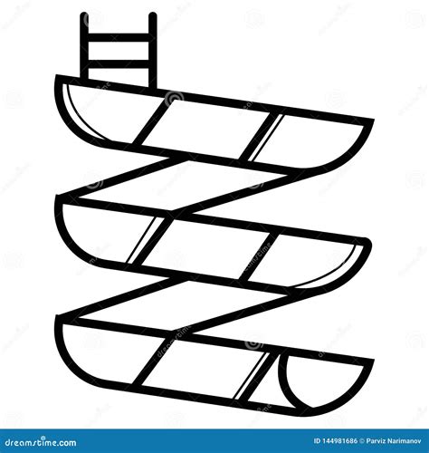 Water slide vector icon stock illustration. Illustration of park - 144981686