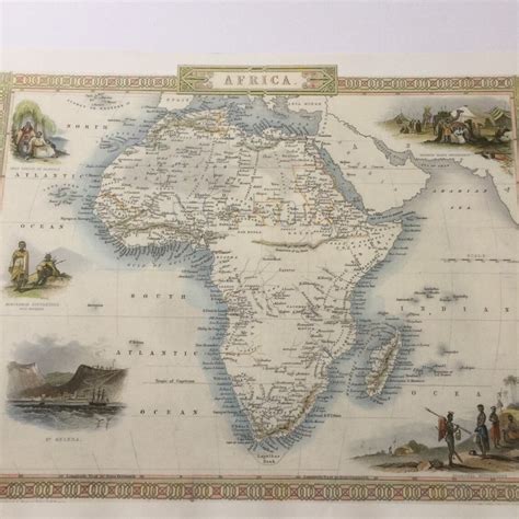 Africa Map Antique Map Art Print 1800's Archival - Etsy