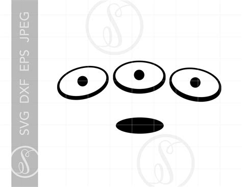 Alien Eyes SVG Alien Clipart Download Alien Cut File for - Etsy Singapore