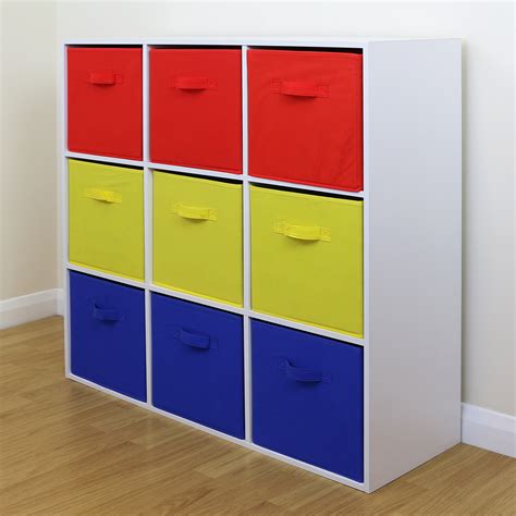 9 Cube Kids Red Yellow & Blue Toy/Games Storage Unit Girls/Boys Bedroom Shelves 5051990727380 | eBay