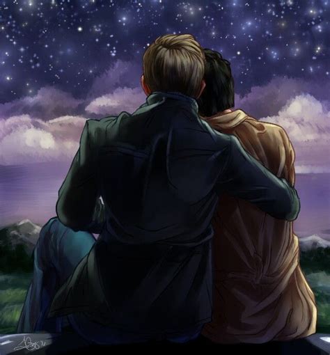 Meh otp \ ( ≧ ≦ ) o ~ ♥ | Destiel fanart, Destiel, Supernatural destiel