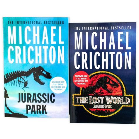 Jurassic Park & The Lost World 2 Books Collection Set by Michael Crich ...