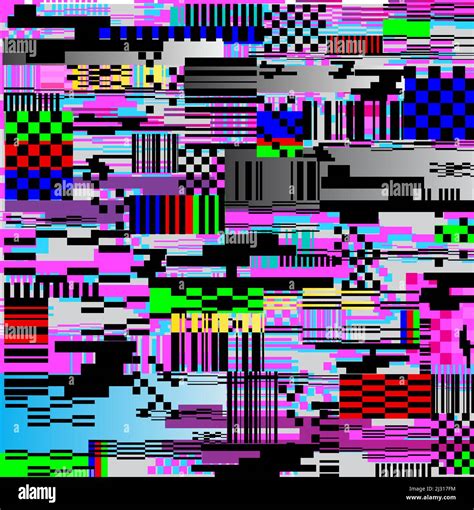 Glitch texture. No signal TV screen. Error. Retro style vector Stock Vector Image & Art - Alamy