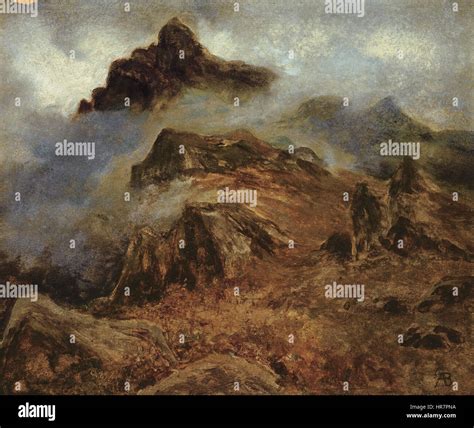 Study of Rocky Mountains-Albert Bierstadt Stock Photo - Alamy