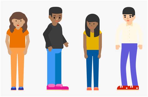 4 People Standing Clipart , Png Download - Group Of 4 People Clipart, Transparent Png - kindpng