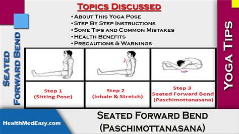 Seated Forward Bend Pose (Paschimottanasana) - Benefits, Steps, Warnings, Precautions ...