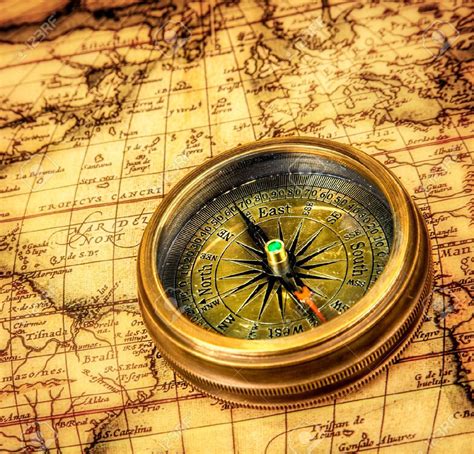 Home & Garden Video Studio 8x6.5ft Antique Retro Map Compass Scenic ...