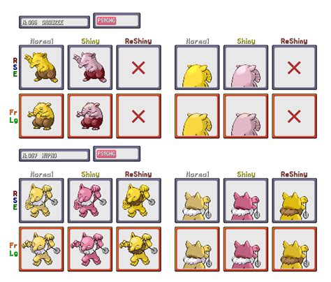 Shiny ReColour: Drowzee line (gen 3) by ShinyDexProject on DeviantArt