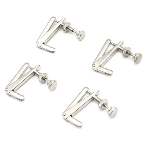 Silver 4pcs/set Copper Cello Tuner Nickel Alloy Design Cello Fine Tuner ...