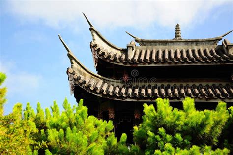 The Chinese Architecture Roof Stock Photo - Image of perform, style ...