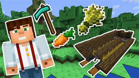 How to make a automated farm in Minecraft PE - YouTube