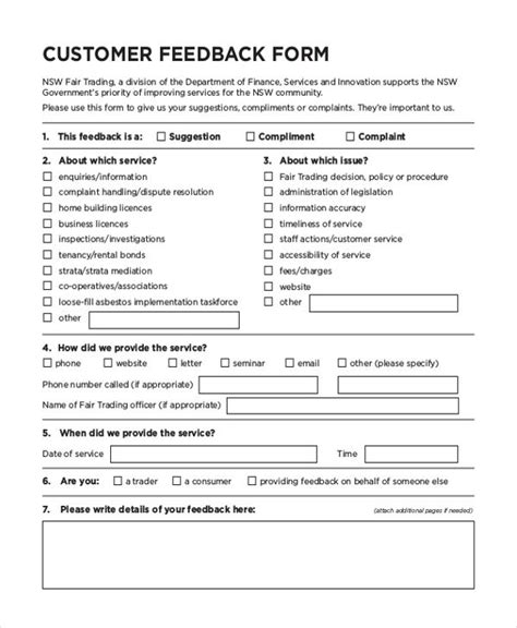 Patient Feedback Form - Professionally Designed Templates