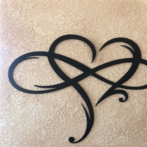 Metal Heart Infinity Sign | Infinity Symbol with Heart | Couples Gift ...