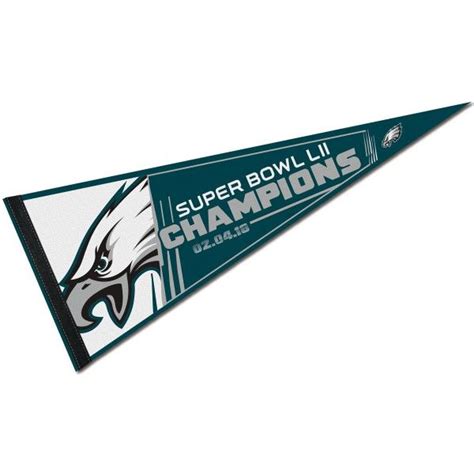 This Philadelphia Eagles Super Bowl 52 Champions Felt Pennant measures 12x30 inches ...