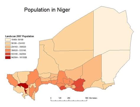 Niger population Map • mappery