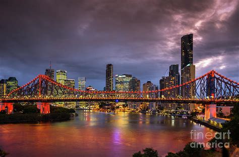 Brisbane city skyline after dark Photograph by Andrew Michael - Fine Art America