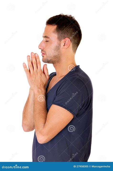 Man pray his god stock image. Image of model, caucasian - 27958305