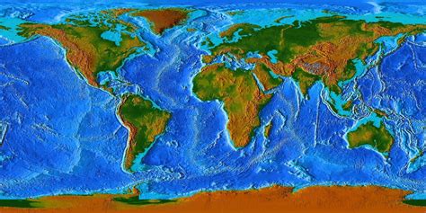 ocean map | World map, Map, Topographic map