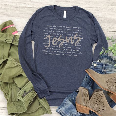 I Speak The Name of Jesus Long Sleeve | Love in Faith