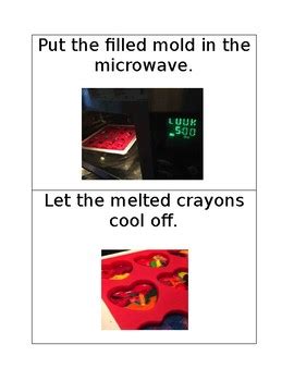 Microwave Melted Crayons Visual Instructions by Kara Williamson | TpT