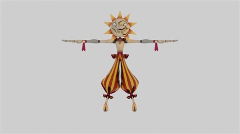 3D model Sundrop-FNAF Security Breach VR / AR / low-poly | CGTrader