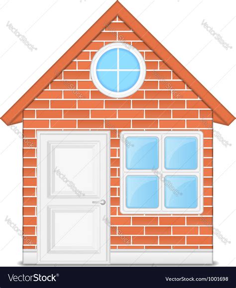 Brick house Royalty Free Vector Image - VectorStock