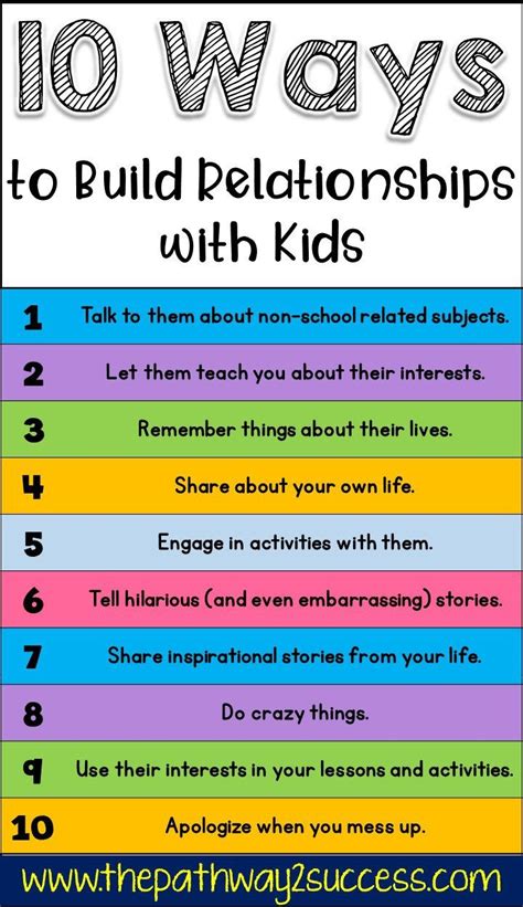 10 ways to build relationships with kids – Artofit