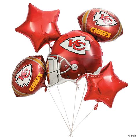 NFL® Kansas City Chiefs™ Mylar 5-Piece Balloons | Oriental Trading