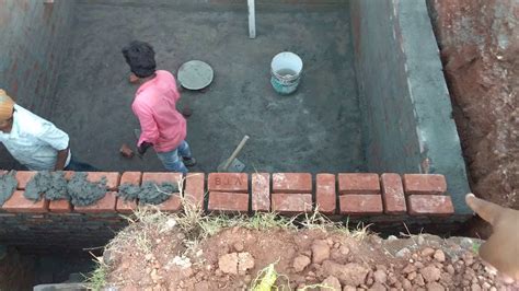 Brick masonry work of water tank - YouTube