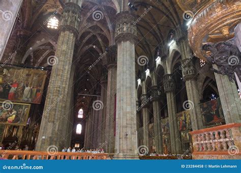 Interior of Cathedral of Milan, Italy Editorial Stock Photo - Image of ...