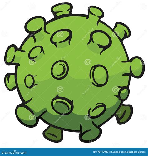 3D Illustration Of A Corona Virus Bacterium With The Bio Hazard | CartoonDealer.com #176402592