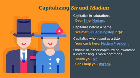 Are Sir, Madam (or Ma’am), and Miss Capitalized? | Editor’s Manual