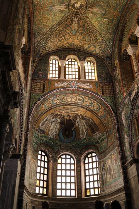 Interior Of Basilica Of San Vitale, Which Has Important Examples Of Early Christian Byzantine ...