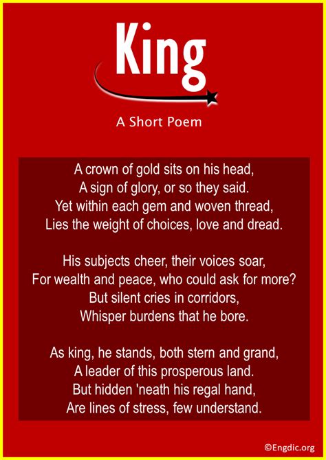 10 Best Short Poems About King - EngDic