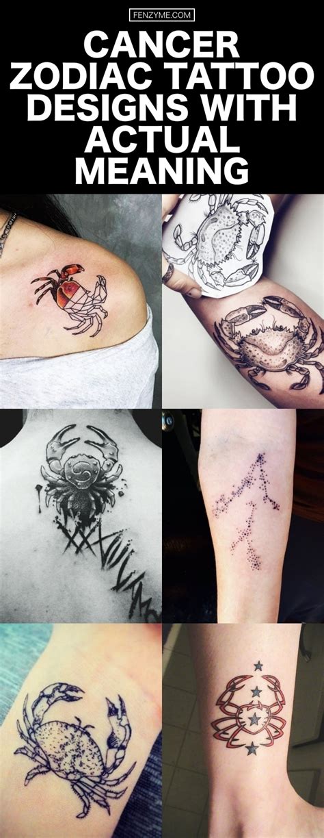 27 Cancer Zodiac Tattoo Designs With Actual Meaning