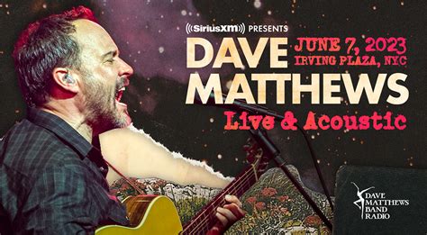 Dave Matthews to Perform a Live Acoustic Show in NYC on June 7