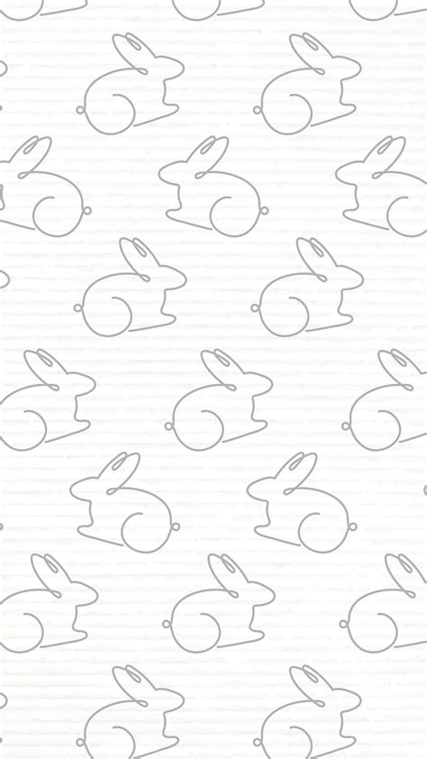 Bunny pattern iPhone wallpaper, seamless | Premium Photo - rawpixel