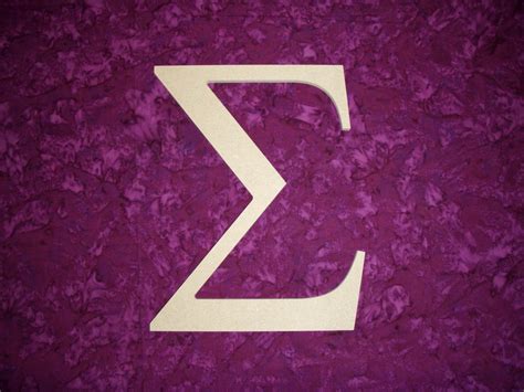 Unfinished Wood Greek Letter Sigma Symbol Wooden Letters