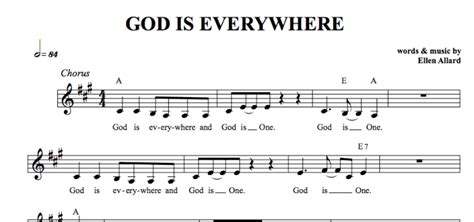 God Is Everywhere And God Is One - Sheet Music - Ellen Allard