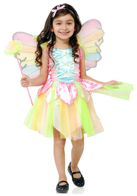 Rainbow Fairy Princess Girls Costume - Pretty Tutu Storybook Costumes for Girls