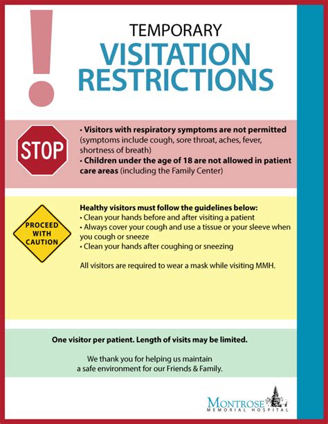 Visitation Restrictions for Patient Safety - Montrose News | Montrose ...