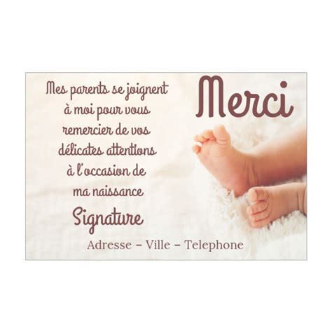 Carte Remerciement Naissance Bebe Merci Blanc gratuit à imprimer (carte ...