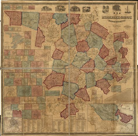 Map of Middlesex County, Massachusetts - Norman B. Leventhal Map ...