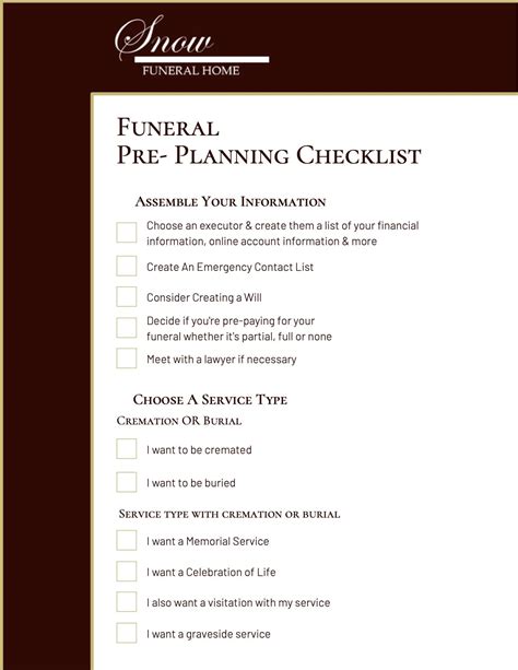 Funeral Pre-Planning Guide [FREE Pre-Planning Checklist]