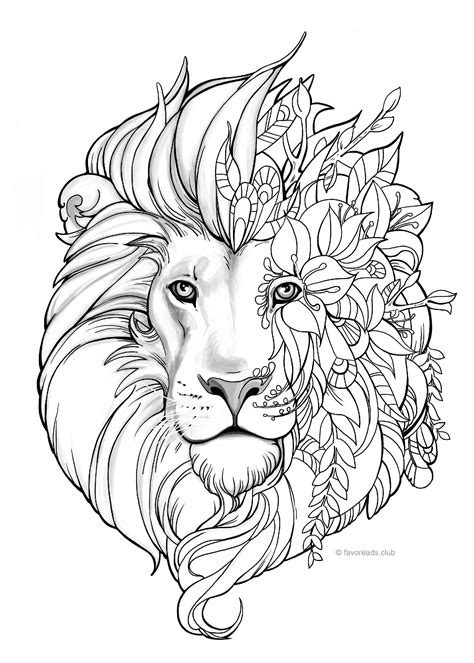 Mandala Lion Adult Coloring Pages Hard to Color Lion Pages - Print Color Craft