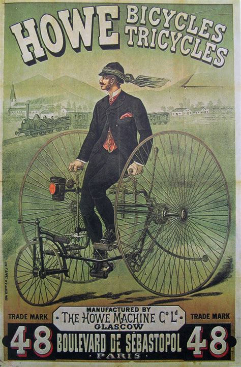 Vintage Bicycle Poster: Howe | Artist: Unknown Year: c. 1878… | Flickr