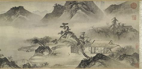 Tang Yin (1470-1523), Thatched Cottage in the Western Mountains, Ming dynaasty. Handscroll ...