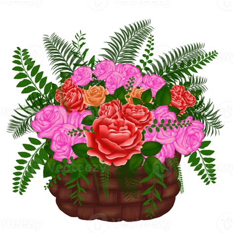 Free Flower Basket Png Graphic Design 20001951 Png Wi - vrogue.co