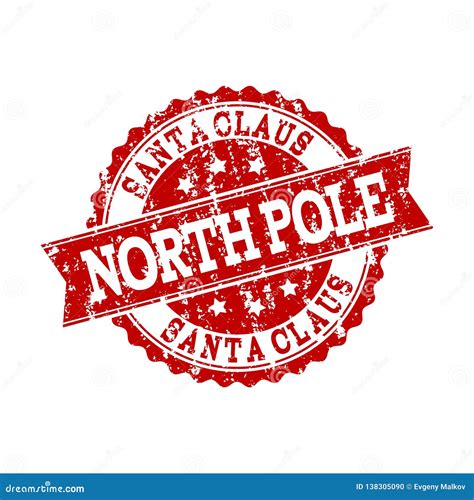 Red Grunge SANTA CLAUS NORTH POLE Stamp Seal Watermark Stock Vector - Illustration of clausnorth ...